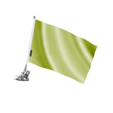 Mât à ventouse drapeau vert clair polyester inoxydable