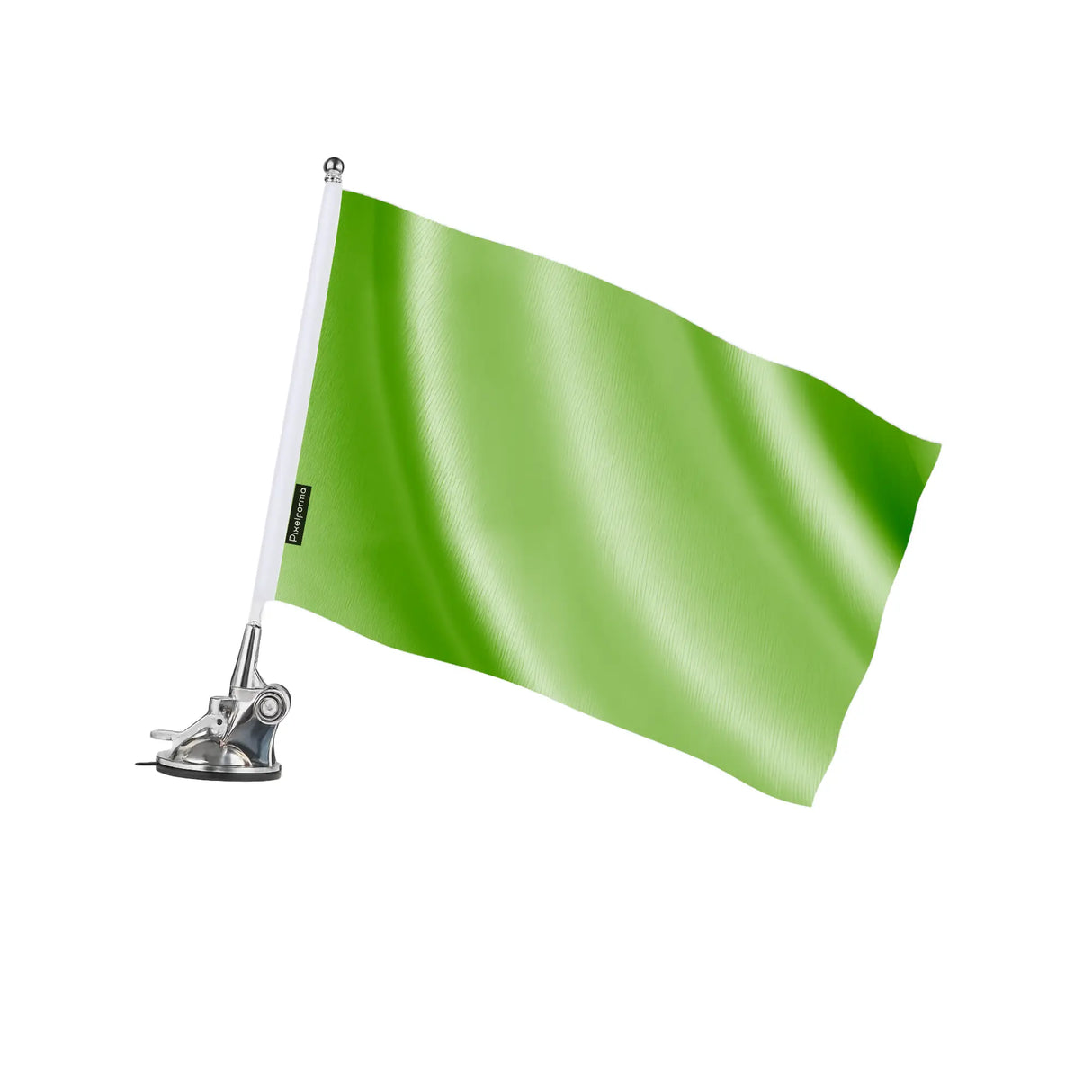 Mât à ventouse drapeau vert polyester acier inoxydable