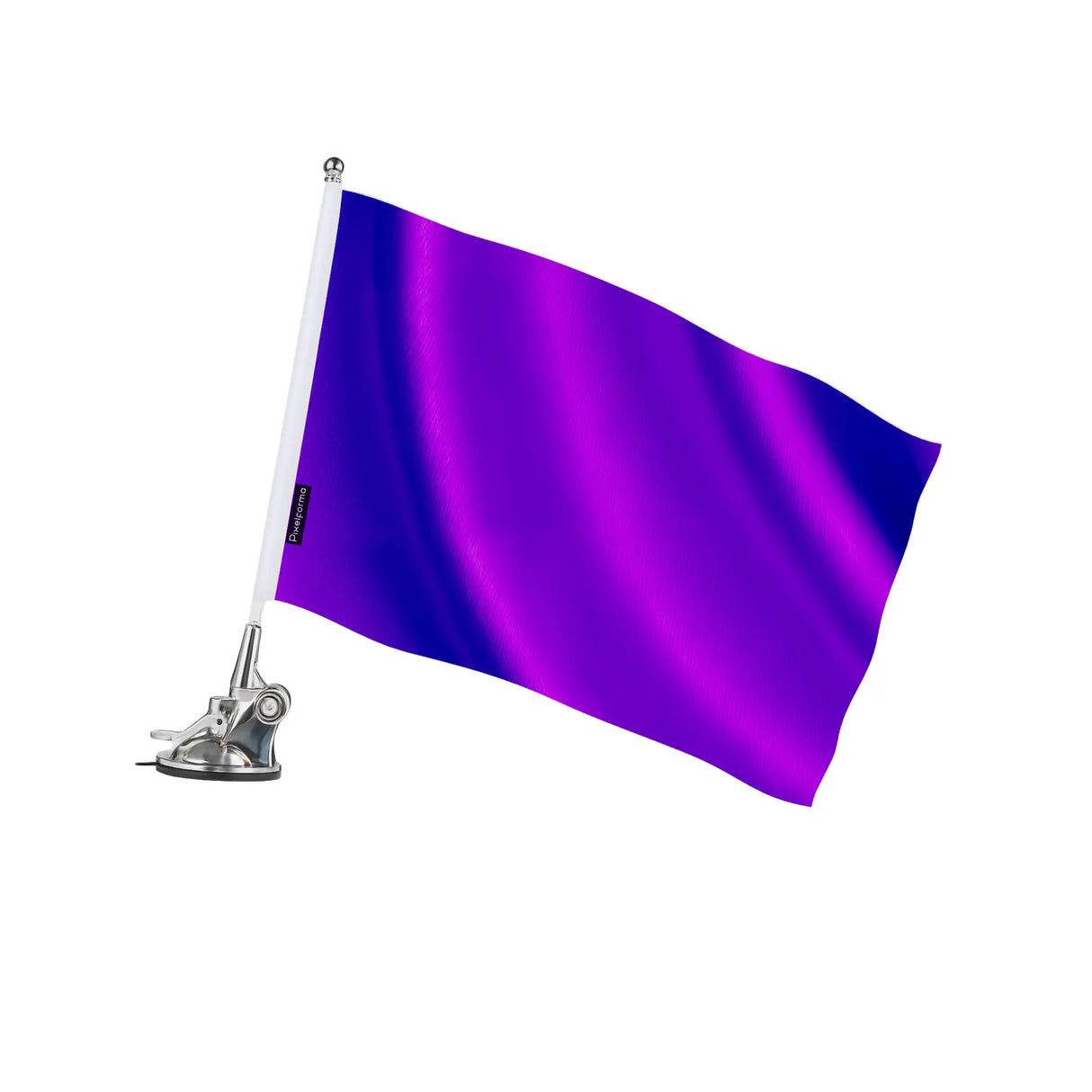 Mât à ventouse drapeau violet foncé polyester inoxydable