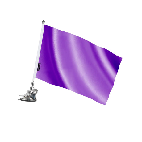 Mât à ventouse drapeau violet polyester acier inoxydable