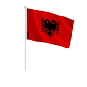 Mini drapeau albanie en polyester à tenir à la main