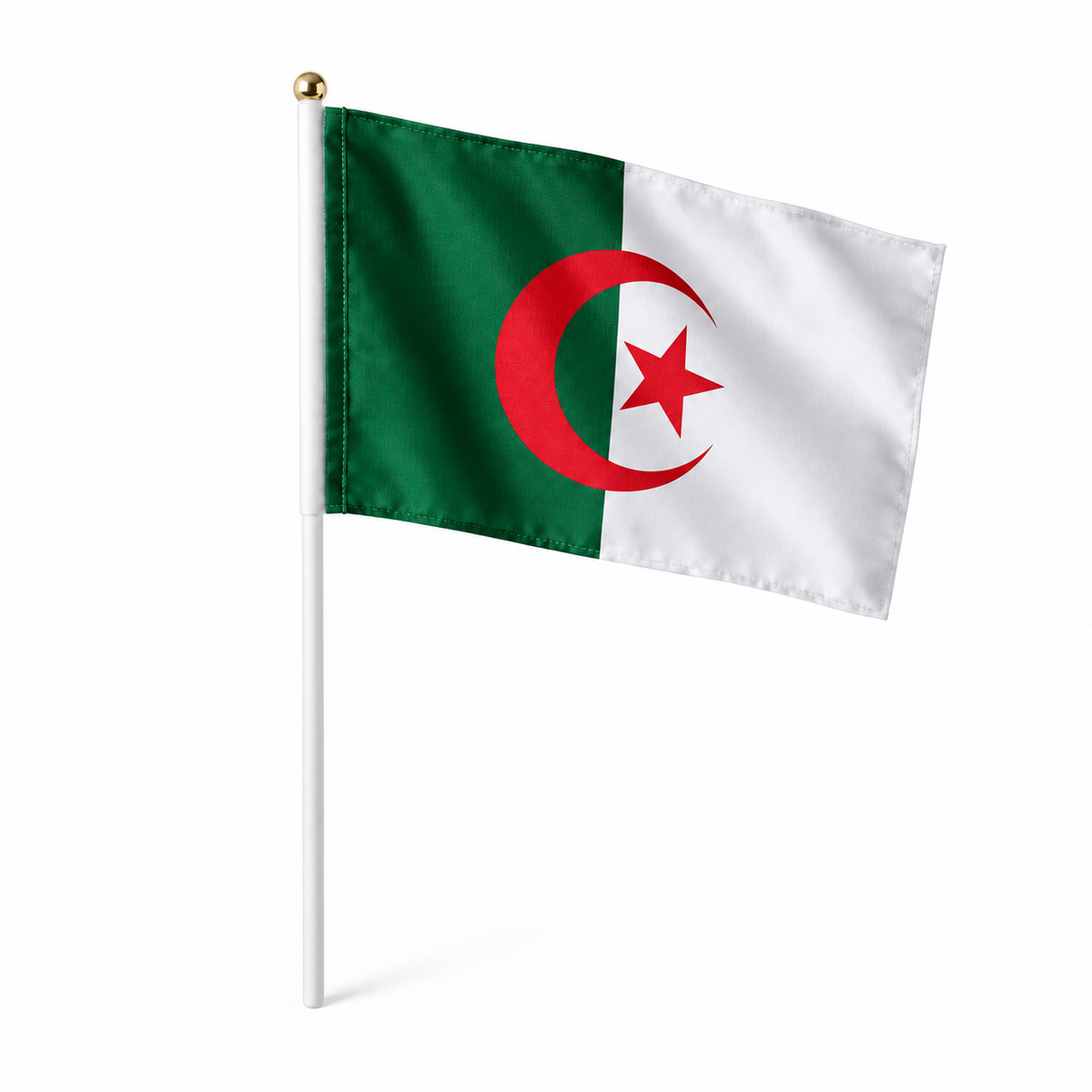 Mini drapeau Algérie en polyester à tenir à la main