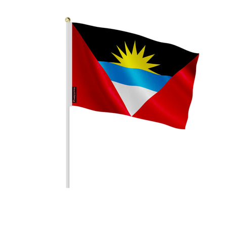Mini drapeau antigua-et-barbuda en polyester à main