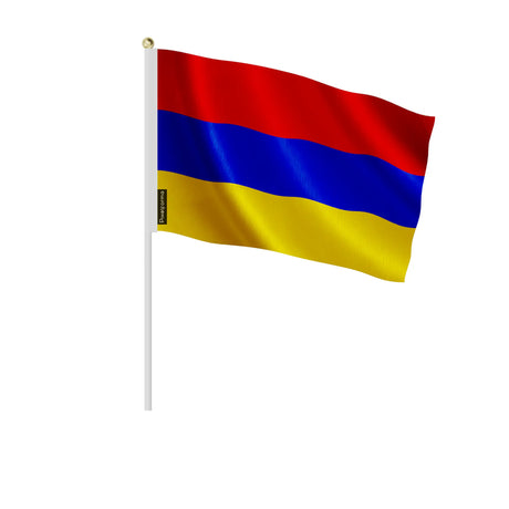 Mini drapeau arménie en polyester à tenir à la main