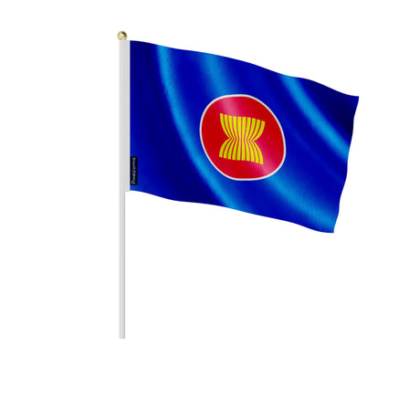 Mini drapeau asean en polyester à main pour célébrations