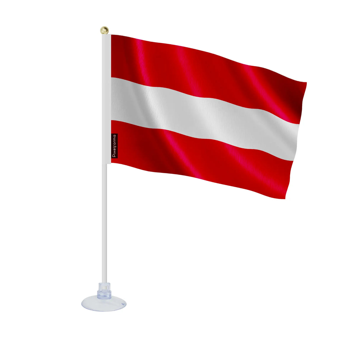 Mini drapeau autriche en polyester avec ventouse