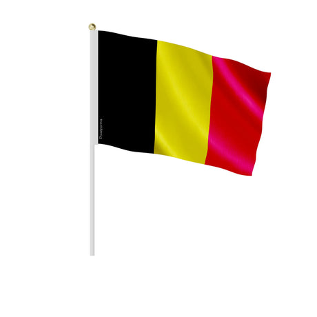 Mini drapeau belgique à main en polyester pour décoration