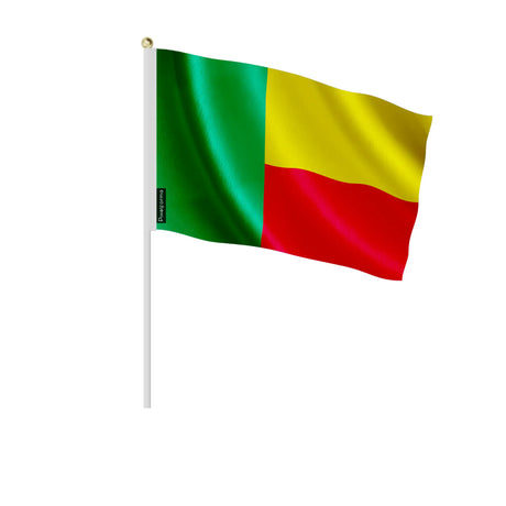 Mini drapeau bénin en polyester à tenir à la main
