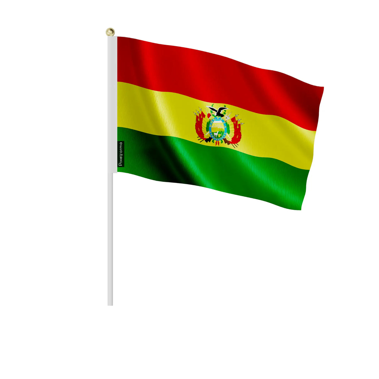 Mini drapeau bolivie en polyester à tenir à la main