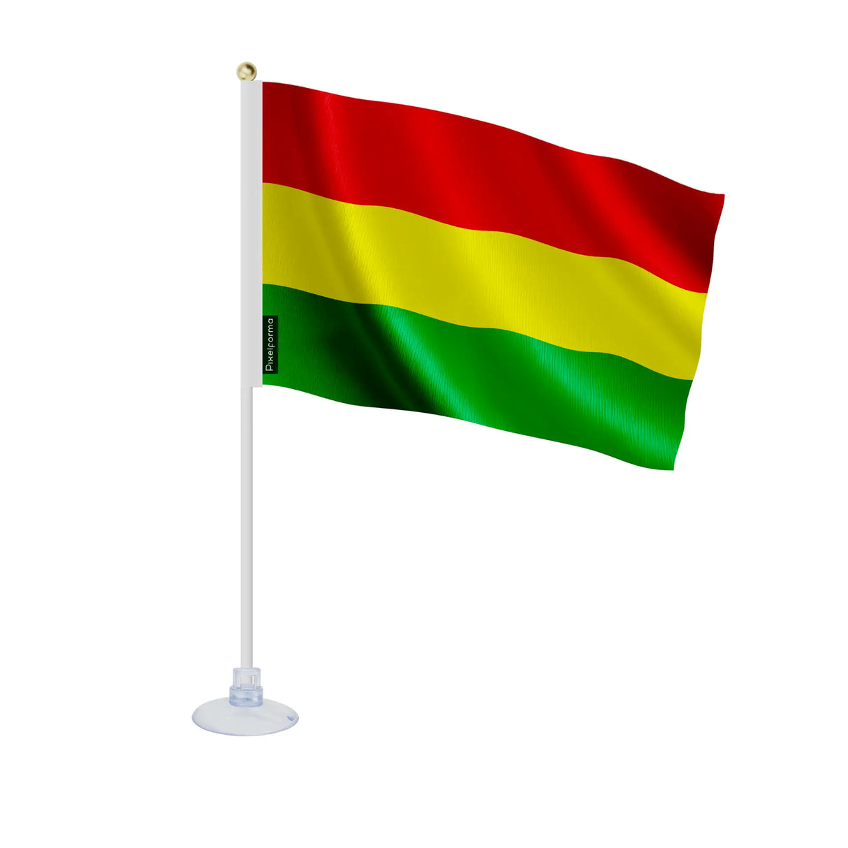 Mini drapeau bolivie polyester avec ventouse résistante