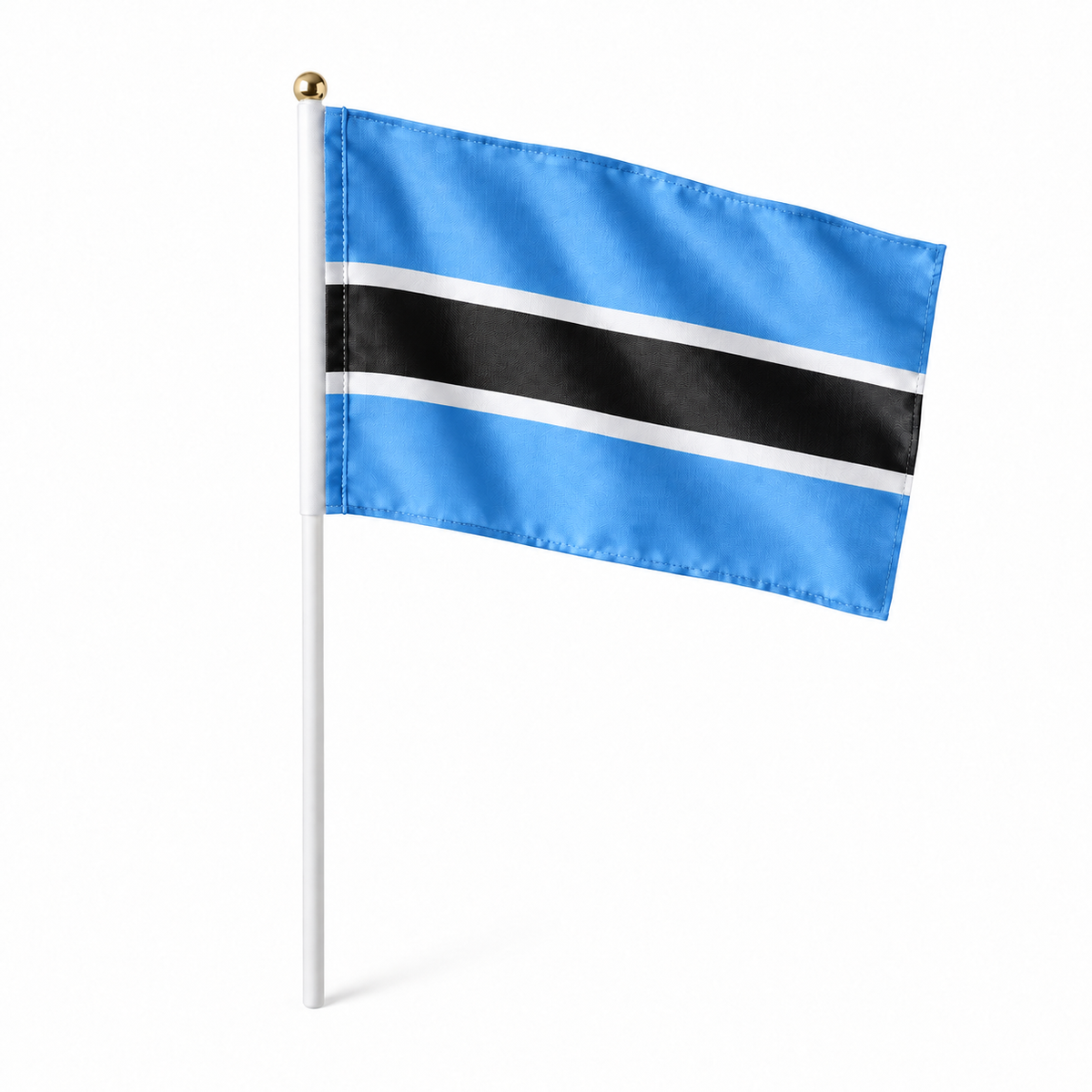 Mini drapeau Botswana en polyester à tenir à la main
