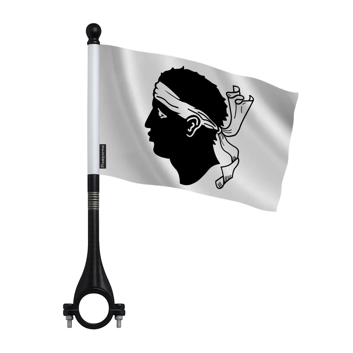 Mini drapeau corse vélo en polyester fixation légère