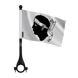 Mini drapeau corse vélo en polyester fixation légère