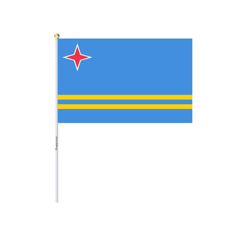 Mini Aruba Flag in Multiple Sizes 100% Polyester - Pixelforma