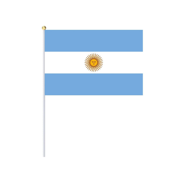 Mini Drapeau de l'Argentine en plusieurs tailles 100 % polyester - Pixelforma