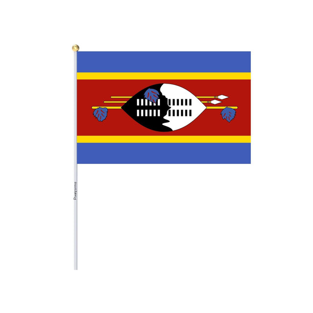 Mini Drapeau de l'Eswatini en plusieurs tailles 100 % polyester - Pixelforma