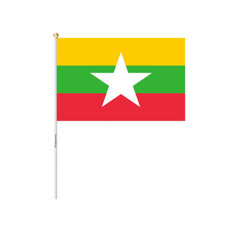 Mini Flag of Burma in Multiple Sizes 100% Polyester - Pixelforma