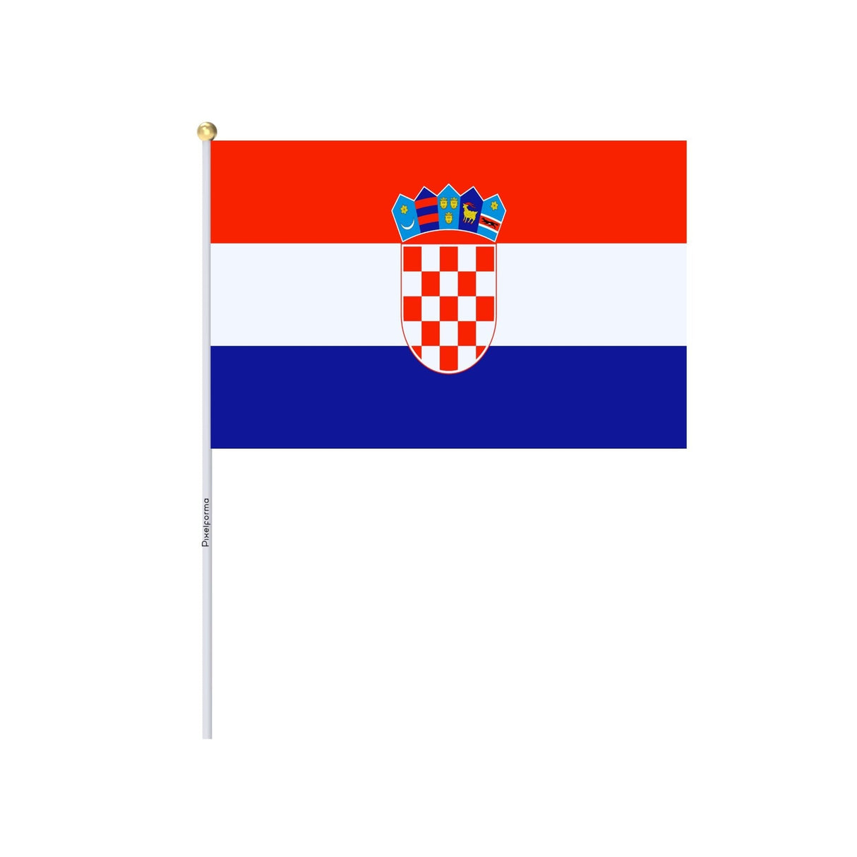 Mini Croatia Flag in Multiple Sizes 100% Polyester - Pixelforma