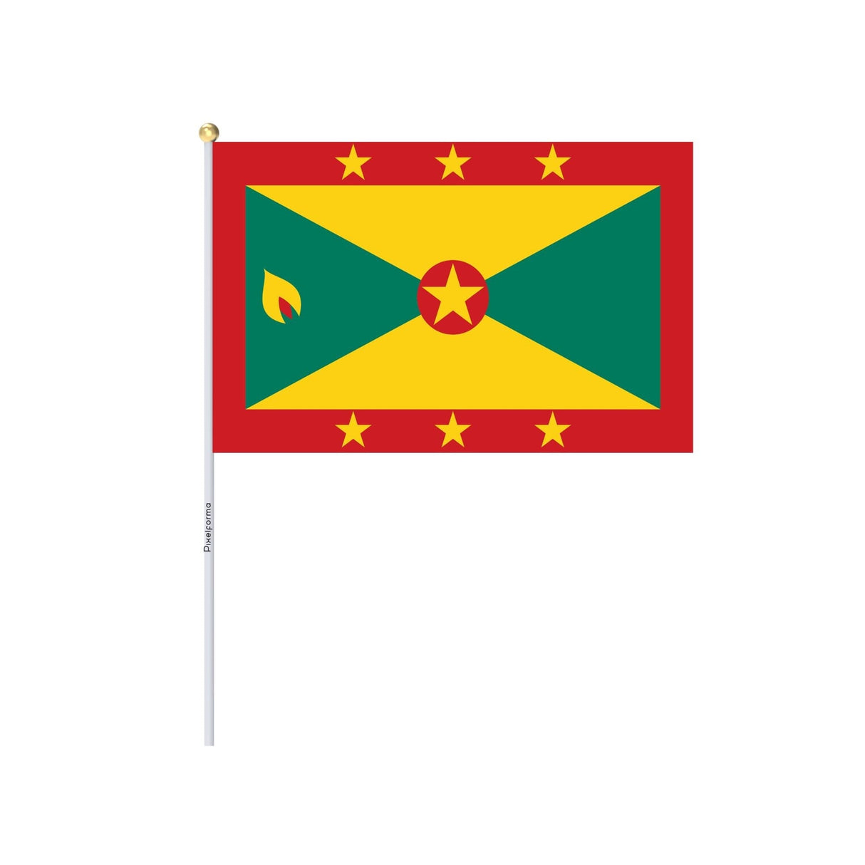 Mini Flag of Grenada in Multiple Sizes 100% Polyester - Pixelforma