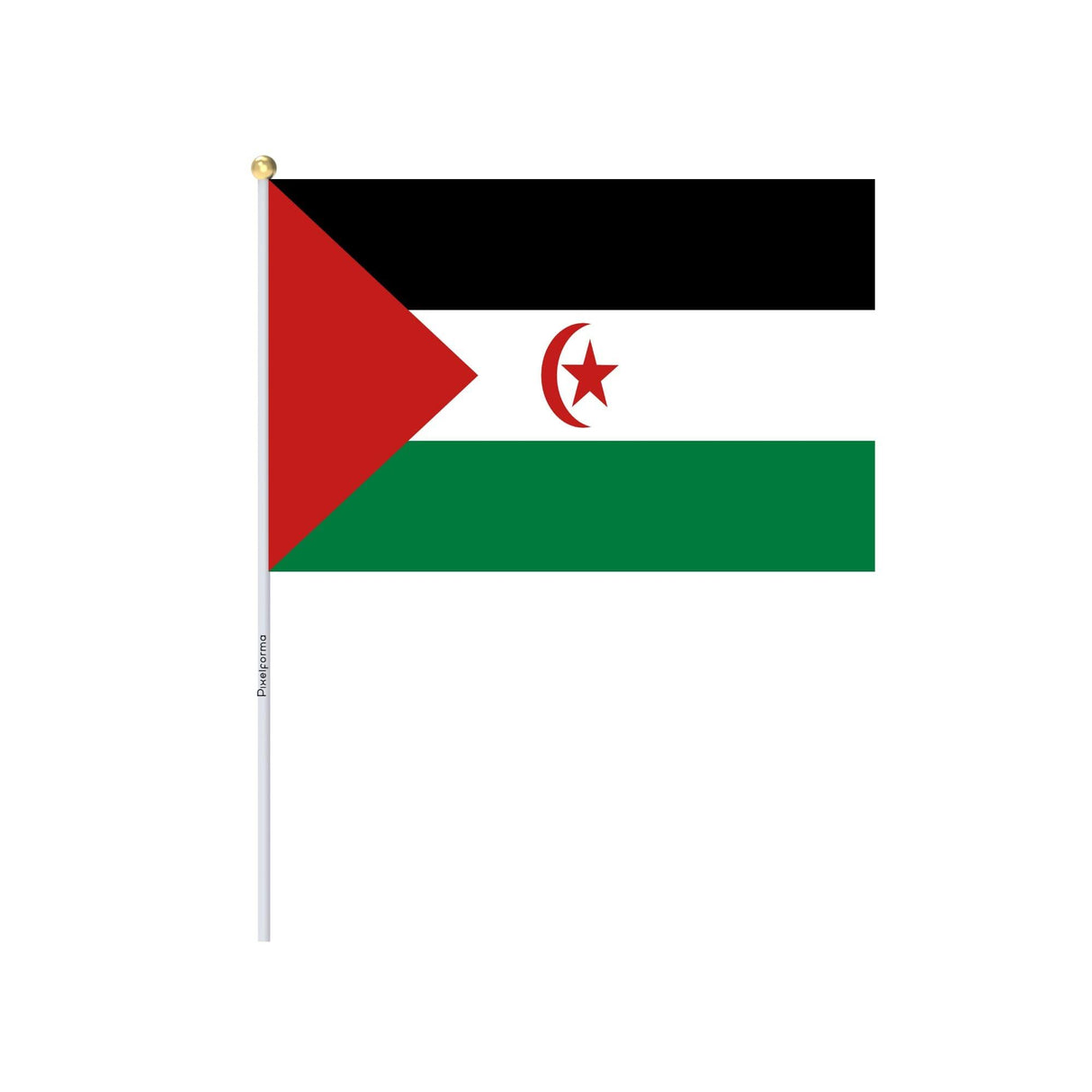 Mini Drapeau de la République arabe sahraouie démocratique en plusieurs tailles 100 % polyester - Pixelforma