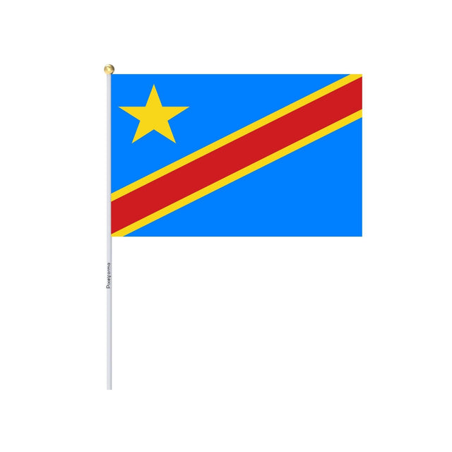 Mini Drapeau de la république démocratique du Congo en plusieurs tailles 100 % polyester - Pixelforma