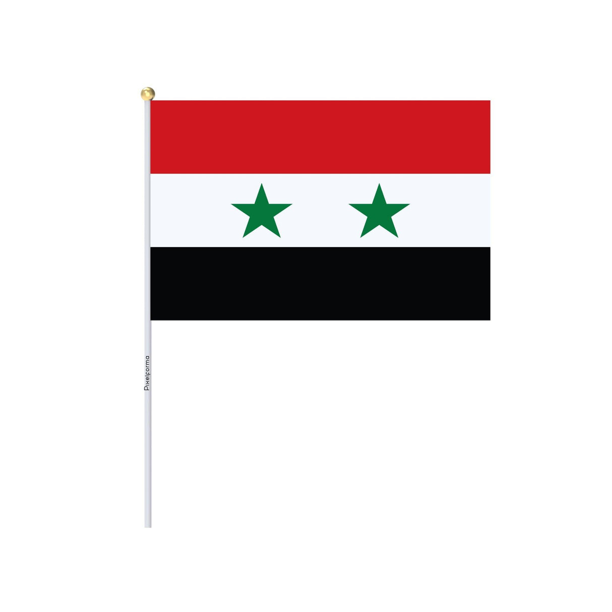 Mini Drapeau de la Syrie en plusieurs tailles 100 % polyester - Pixelforma