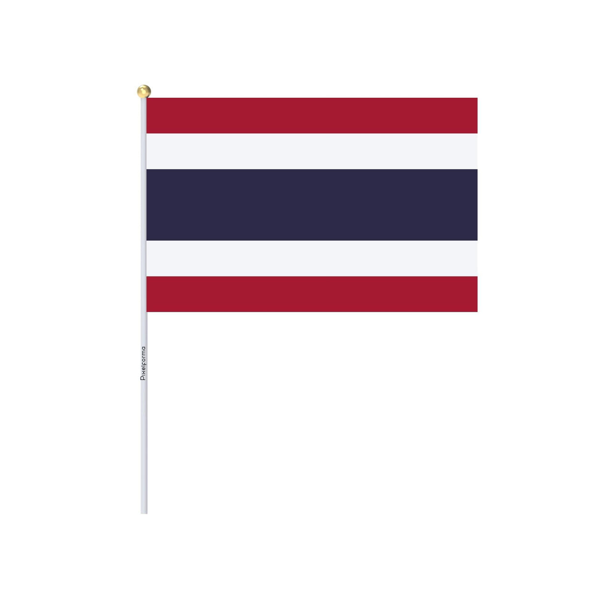 Mini Drapeau de la Thaïlande en plusieurs tailles 100 % polyester - Pixelforma