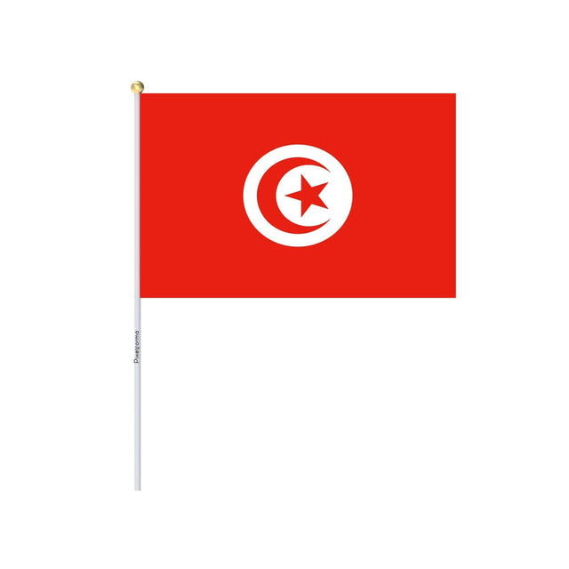 Mini Drapeau de la Tunisie en plusieurs tailles 100 % polyester - Pixelforma