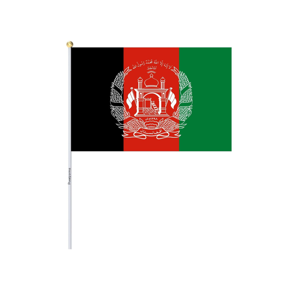 Mini Afghanistan Flag in Multiple Sizes 100% Polyester - Pixelforma