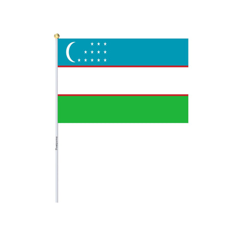 Mini Flag of Uzbekistan in Multiple Sizes 100% Polyester - Pixelforma