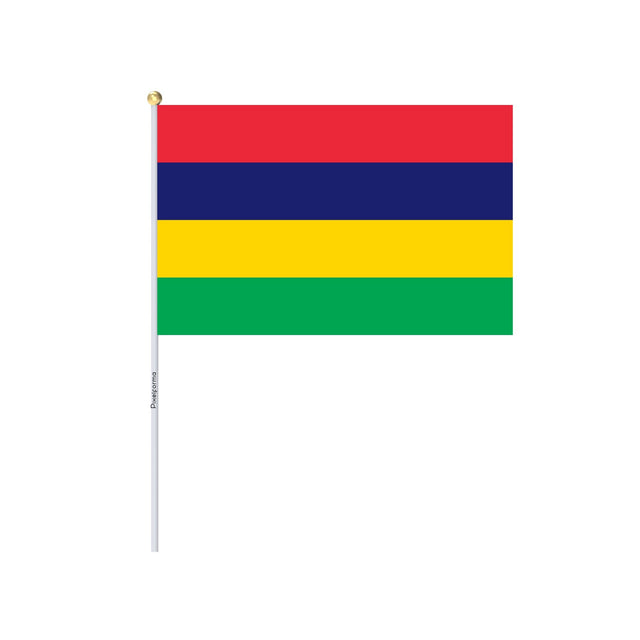 Mini Mauritius Flag in Multiple Sizes 100% Polyester - Pixelforma