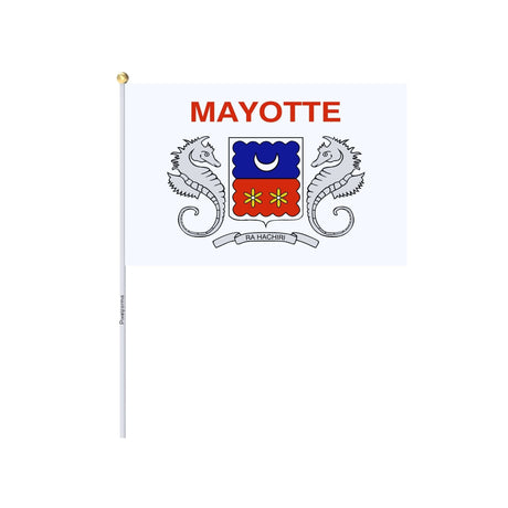 Mini Flag of Mayotte in several sizes 100% polyester - Pixelforma