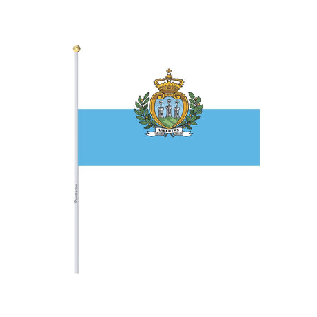 Mini San Marino Flag in Multiple Sizes 100% Polyester - Pixelforma