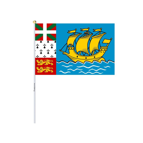 Mini Drapeau de Saint-Pierre-et-Miquelon en plusieurs tailles 100 % polyester - Pixelforma