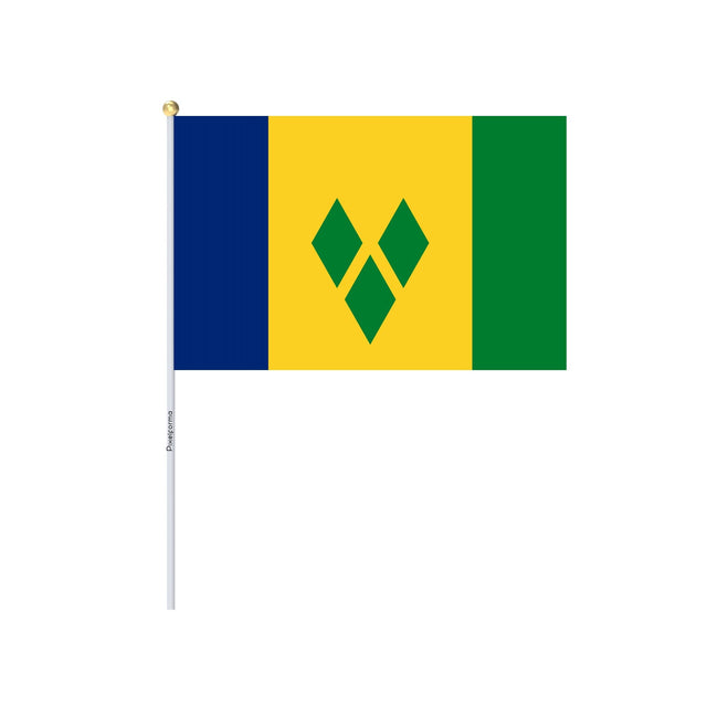 Saint Vincent and the Grenadines Mini Flag in Multiple Sizes 100% Polyester - Pixelforma