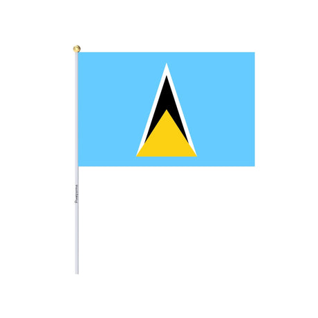 Mini Saint Lucia Flag in Multiple Sizes 100% Polyester - Pixelforma