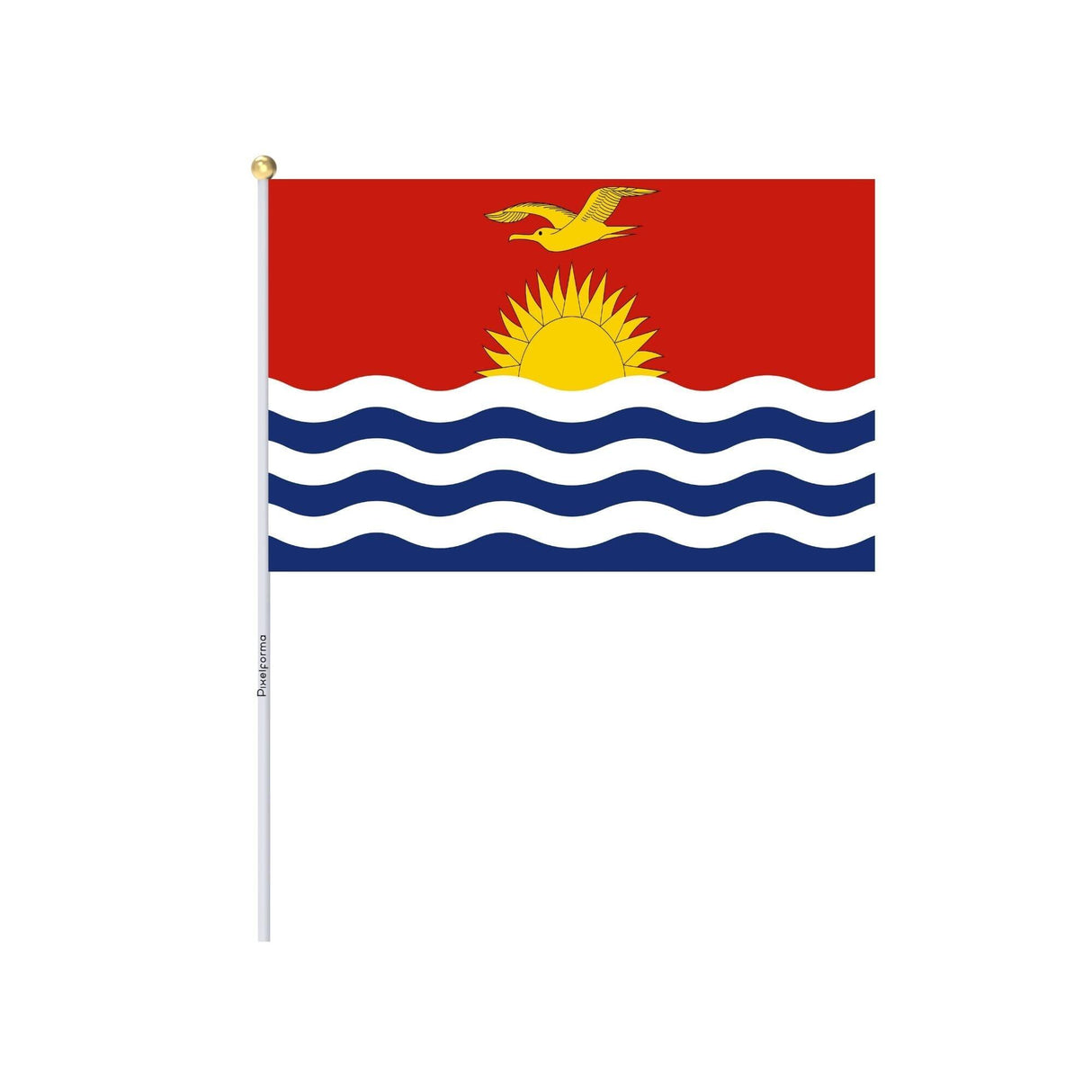 Mini Drapeau des Kiribati en plusieurs tailles 100 % polyester - Pixelforma