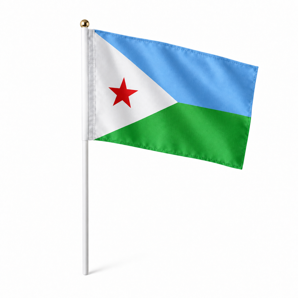 Mini drapeau Djibouti en polyester – photo produit réaliste