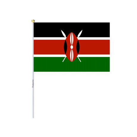 Kenya Mini Flag in Multiple Sizes 100% Polyester - Pixelforma