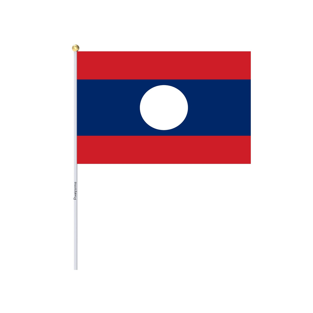 Mini Laos Flag in Multiple Sizes 100% Polyester - Pixelforma