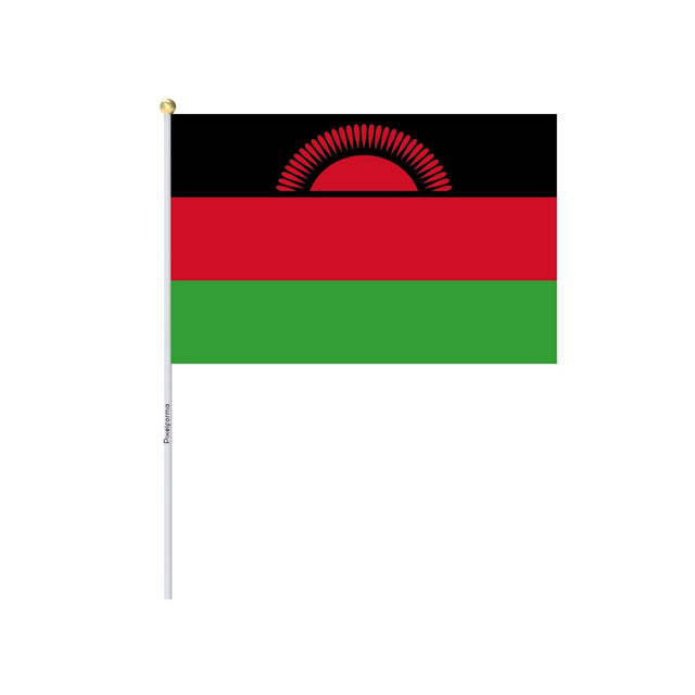 Mini Malawi Flag in Multiple Sizes 100% Polyester - Pixelforma