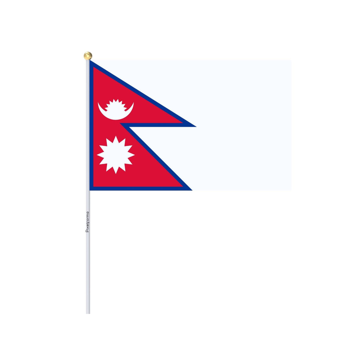 Mini Nepal Flag in Multiple Sizes 100% Polyester - Pixelforma