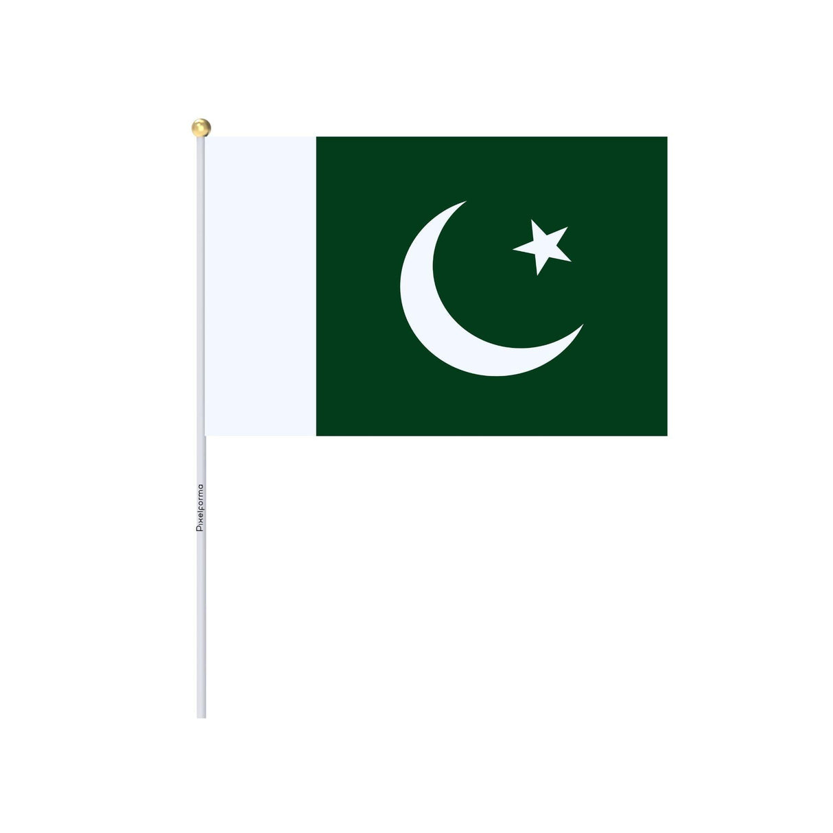 Mini Drapeau du Pakistan en plusieurs tailles 100 % polyester - Pixelforma