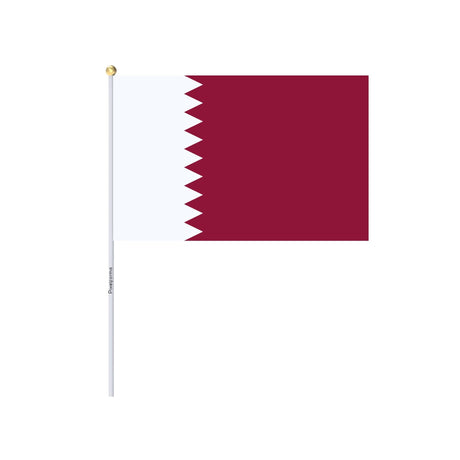 Mini Qatar Flag in Multiple Sizes 100% Polyester - Pixelforma