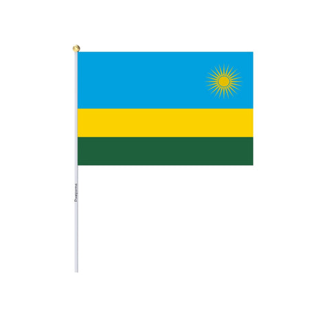 Mini Rwanda Flag in Multiple Sizes 100% Polyester - Pixelforma