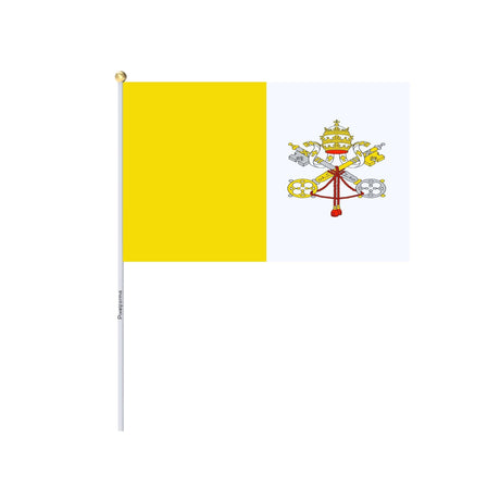 Mini Vatican Flag in Multiple Sizes 100% Polyester - Pixelforma