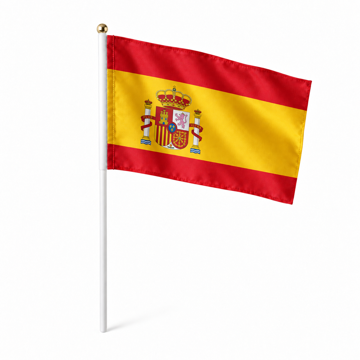 Mini drapeau Espagne en polyester à tenir à la main - rendu réaliste