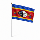 Mini drapeau Eswatini en polyester à tenir à la main - rendu réaliste