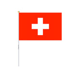Mini Flag and Coat of Arms of Switzerland in Multiple Sizes 100% Polyester - Pixelforma