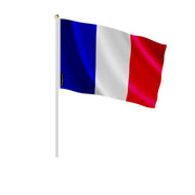 Mini drapeau france à main en polyester pour décoration
